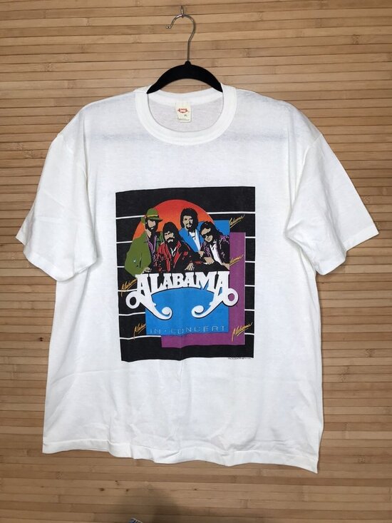 Original Alabama tag Other - Vintage 1986 ALABAMA Country Band Single Stitch T-Shirt sz XL Made In USA unworn